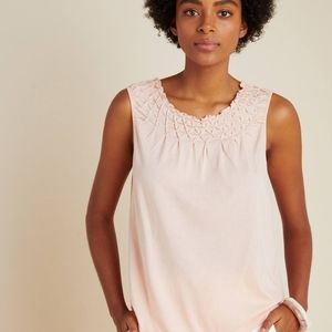 Anthropologie Maeve Justin Smocked Top Size M